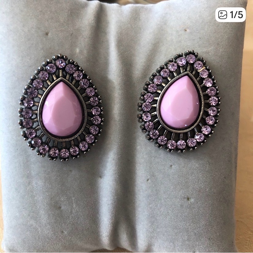 Elegant Purple Teardrop Earrings 12$